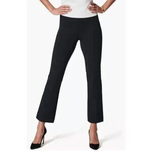 SPANX Black Cropped Pants On-the-Go Polished Ankle Slim Women Size L